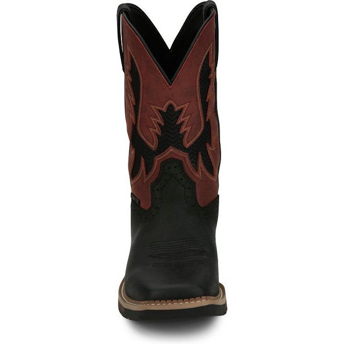 Justin Men's Bolt 11" Comp Toe Western Work Boot -Black- SE4117  - Overlook Boots