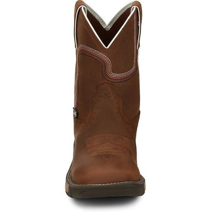 Justin Women's Rush 8" Waterproof Western Work Boot -Brown- SE4359  - Overlook Boots
