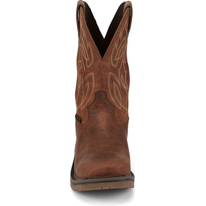 Justin Men's Wolfe 11" Nano Composite Toe Western Work Boot Brown - SE4752 - Overlook Boots