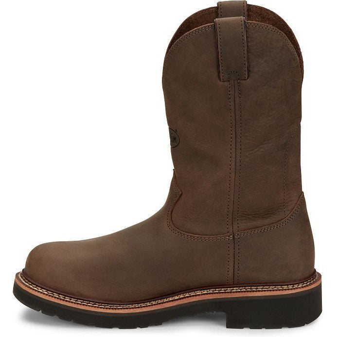 Justin Men's Carbide 11" Steel Toe Western Work Boot -Brown- OW4441  - Overlook Boots