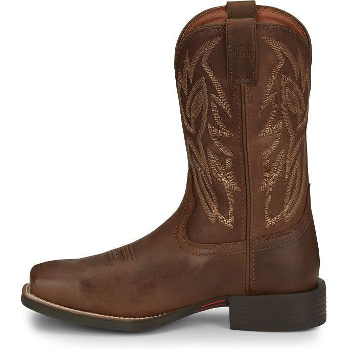 Justin Men's Canter Steel Toe Slip Resist Western Work Boot -Brown- SE4510  - Overlook Boots