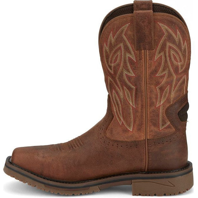 Justin Men's Wolfe 11" Nano Composite Toe Western Work Boot Brown - SE4752 - Overlook Boots