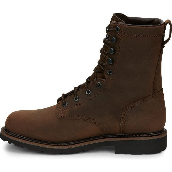 Justin Men's Drywall 8" Steel Toe WP Western Work Boot -Brown- SE961  - Overlook Boots