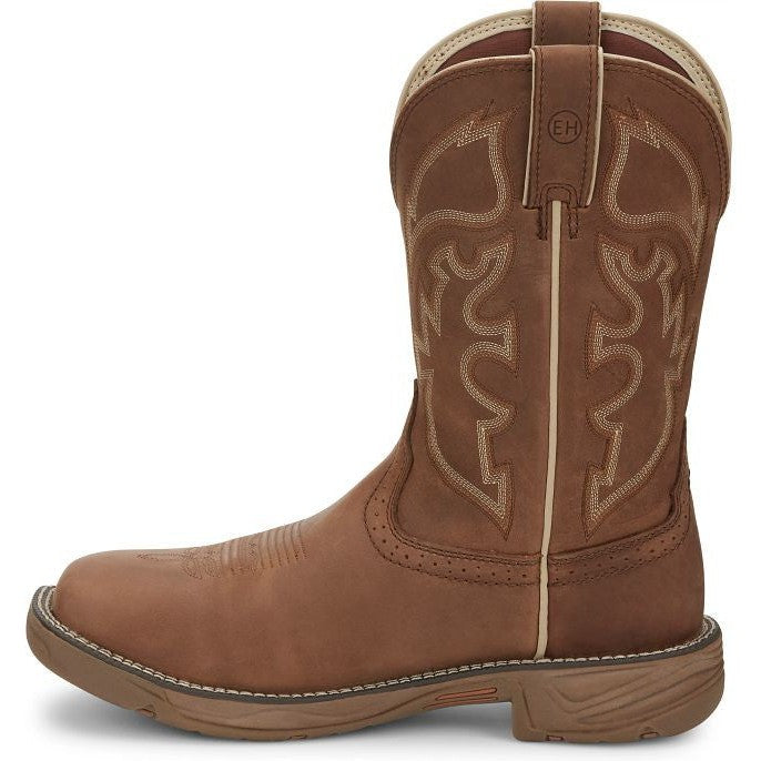 Justin Men's Rush 11" WP Western Work Boot -Tan- WK4330  - Overlook Boots