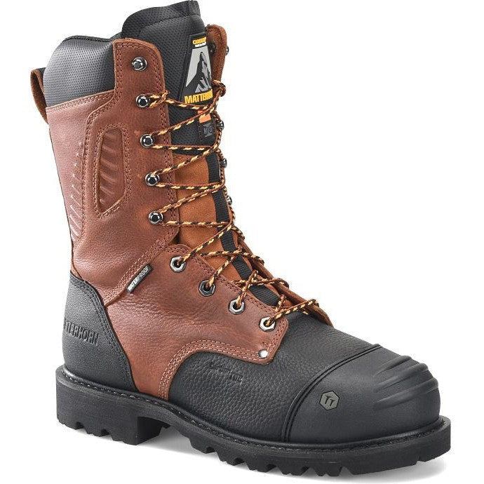 Matterhorn Men's Nickel 12" Comp Toe WP Met Guard Work Boot -Brown- MT2575 8 / Medium / Dark Brown - Overlook Boots