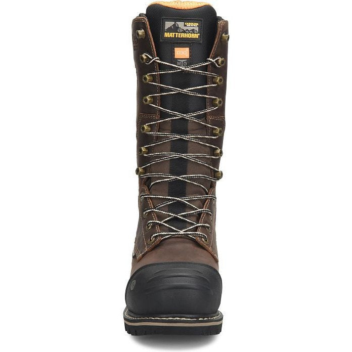 Matterhorn Men's Beam 12" Comp Toe WP Met Guard Work Boot -Brown- MT2549  - Overlook Boots