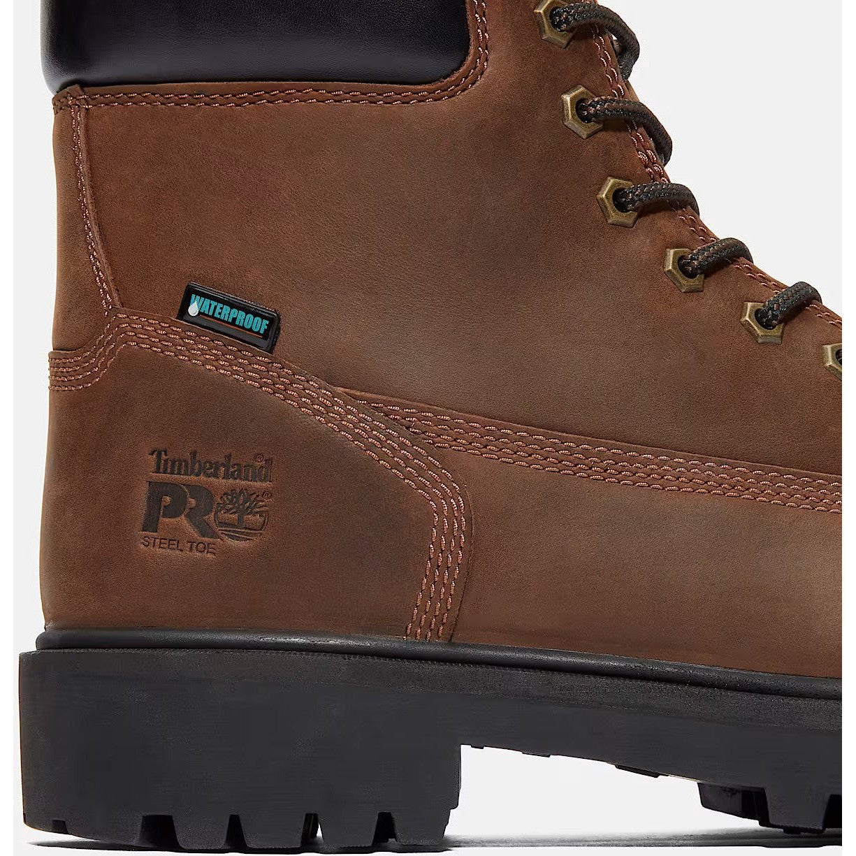 Timberland Pro Men's Direct Attach 6" Soft Toe WP Work Boot- Brown- TB138020242 - Overlook Boots