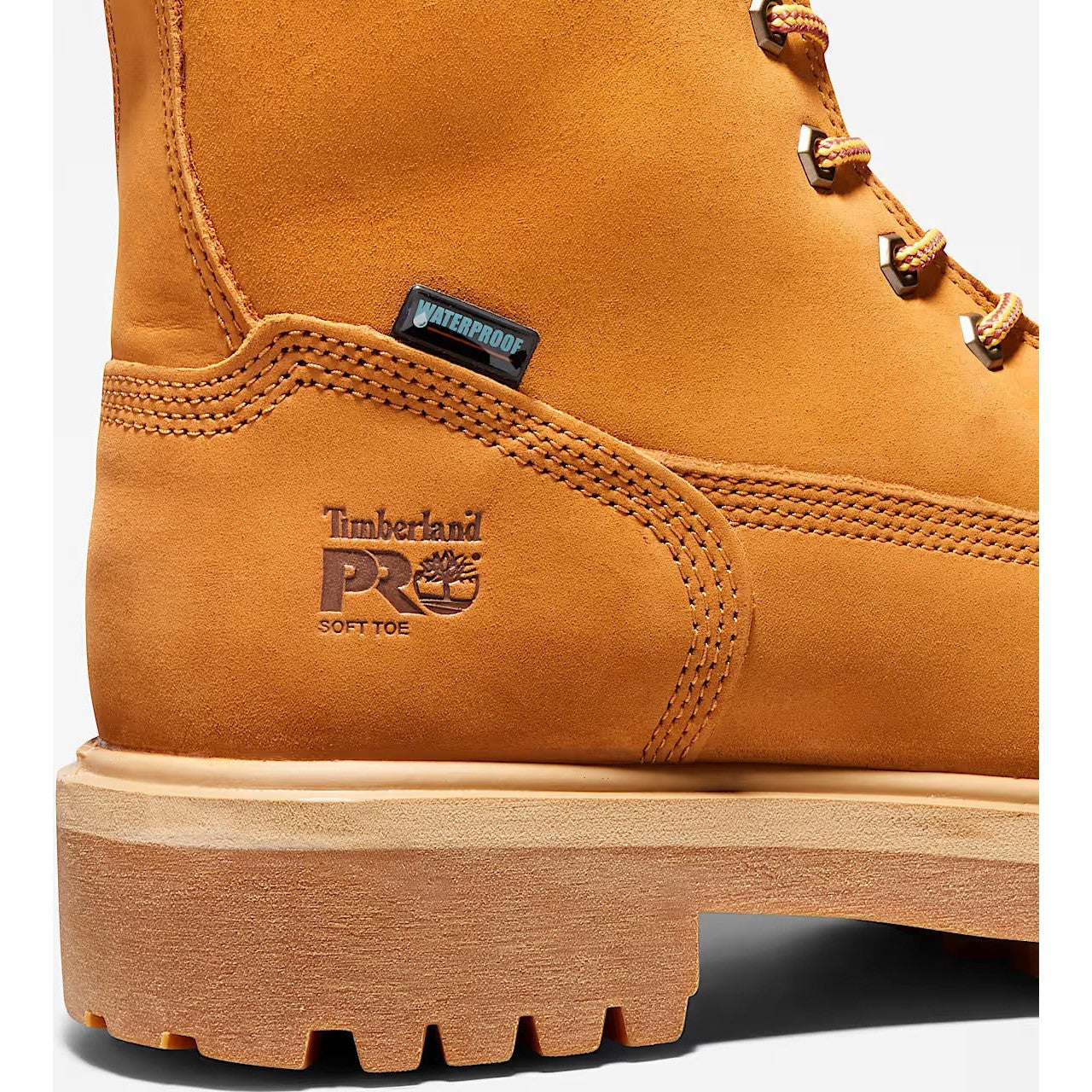 Timberland Pro Men's Direct Attach 8" Soft Toe WP Work Boot- Wheat- TB126011713 - Overlook Boots