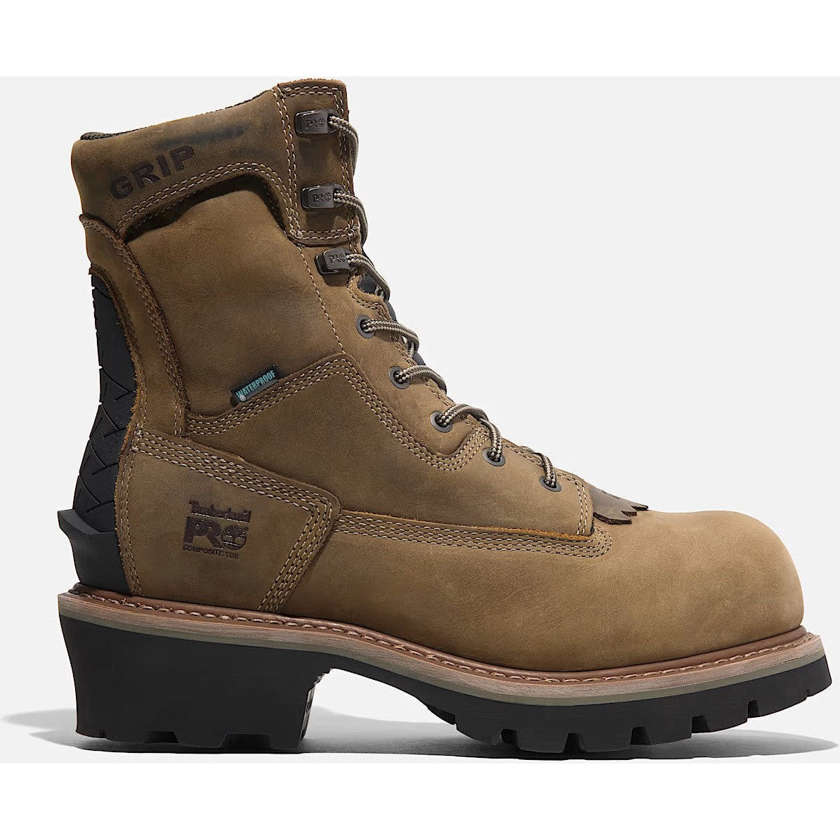 Timberland Pro Men's Evergreen Logger Comp Toe WP Work Boot- Brown- TB1A28QQ214 7 / Medium / Turkish Coffee Brown - Overlook Boots