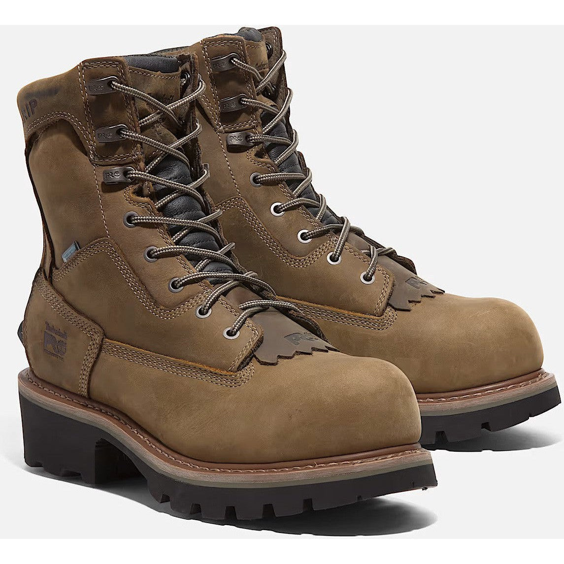 Timberland Pro Men's Evergreen Logger Comp Toe WP Work Boot- Brown- TB1A28QQ214 - Overlook Boots