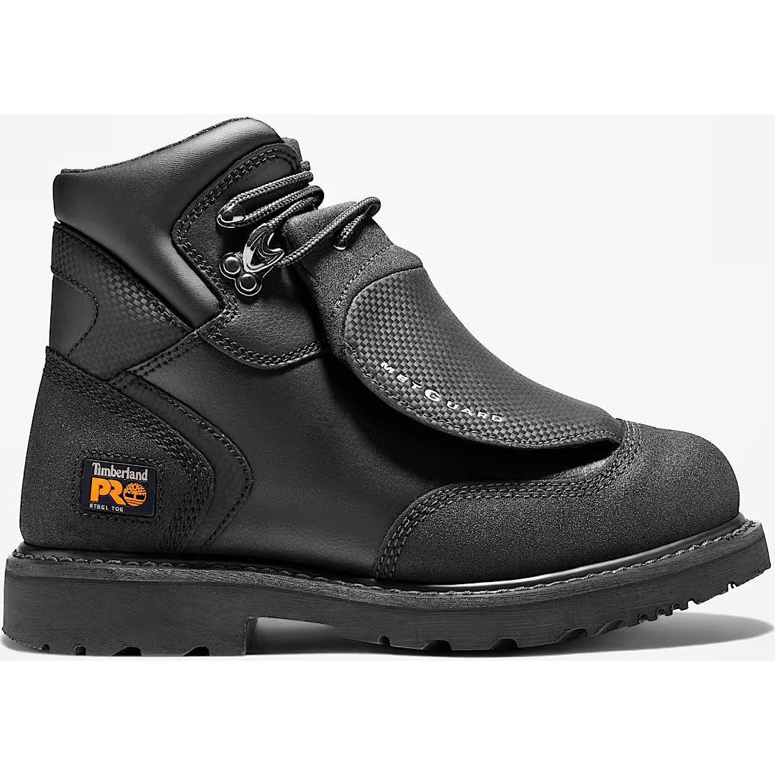 Timberland Pro Men's External Met Guard 6" Steel Toe Work Boot- Black- TB140000001 5 / Medium / Black - Overlook Boots