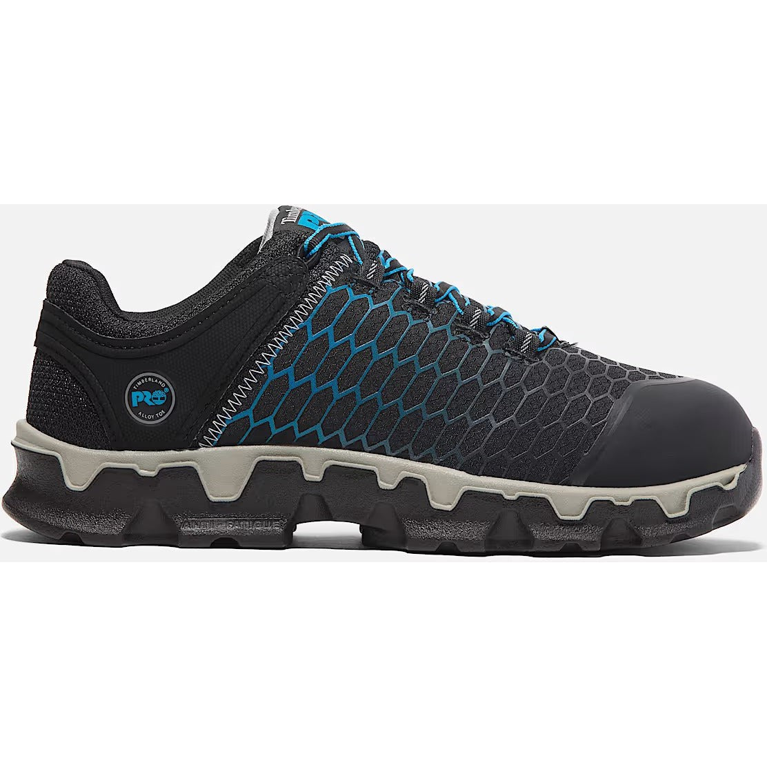 Timberland Pro Men's Powertrain Sport Alloy Toe Sneaker Work Shoe- Black- TB1A1HRU001 7 / Medium / Black/Blue - Overlook Boots