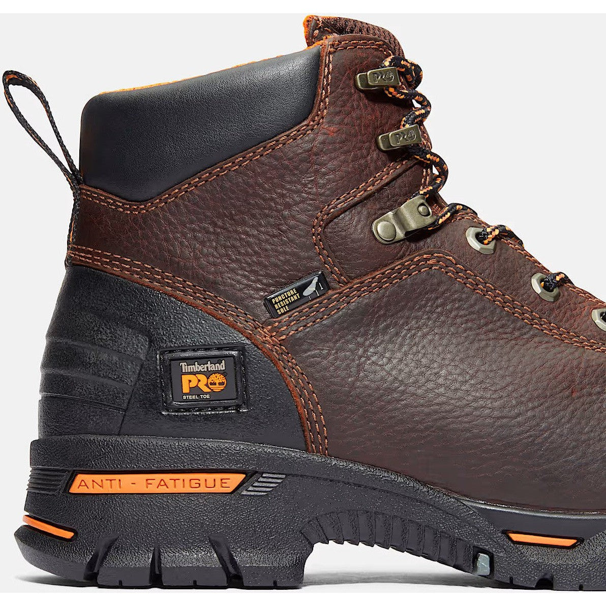 Timberland Pro Men's Endurance 6" Steel Toe WP Work Boot- Brown- TB152562214 - Overlook Boots