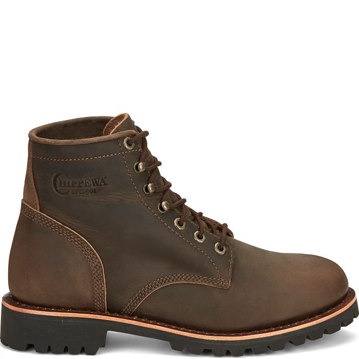 Chippewa Men's Classic 2.0 6" Plain Toe Work Boot - Brown - NC2080  - Overlook Boots