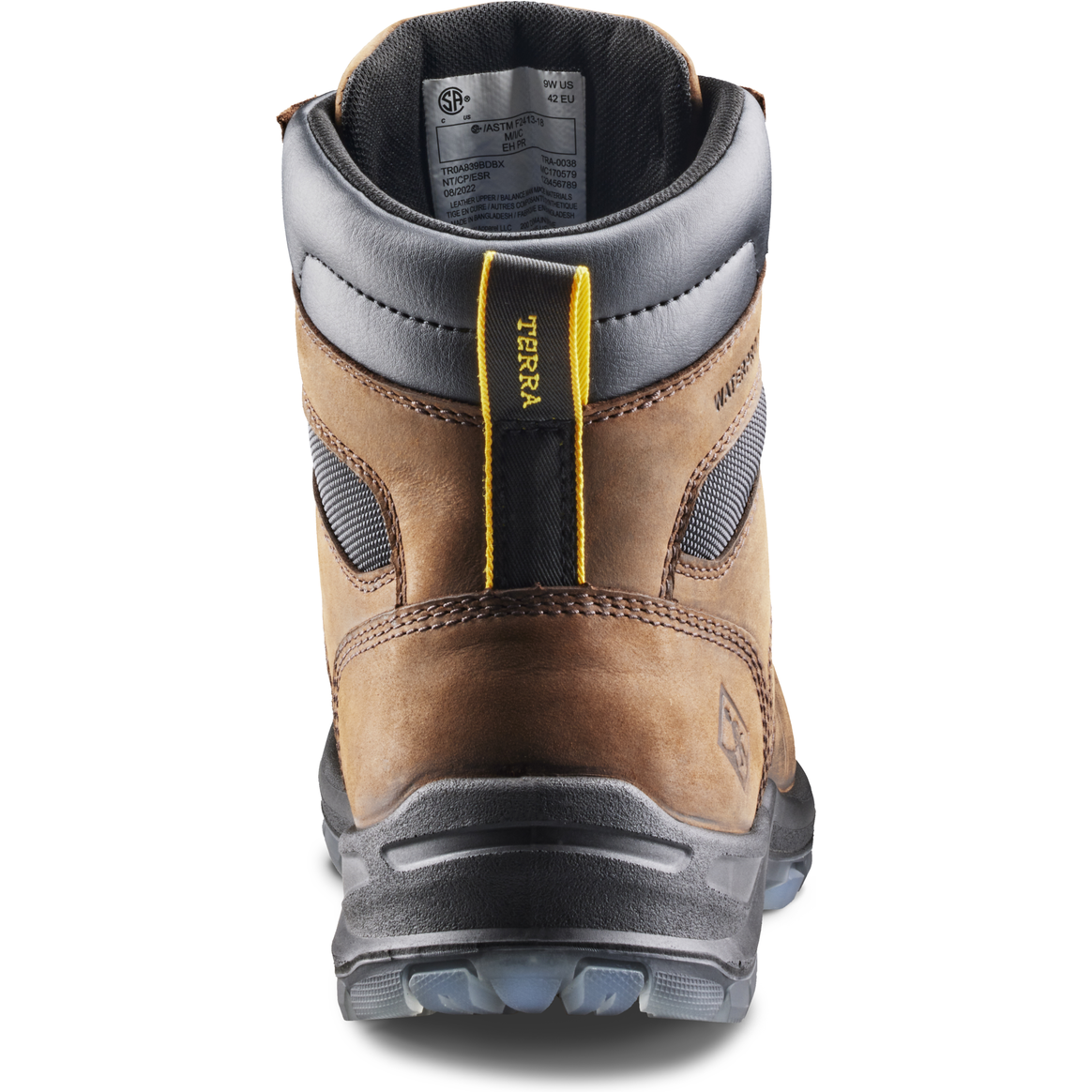 Terra Men's Byrne 6" Comp Toe WP Safety Work Boot- Brown- 839BDB - Overlook Boots