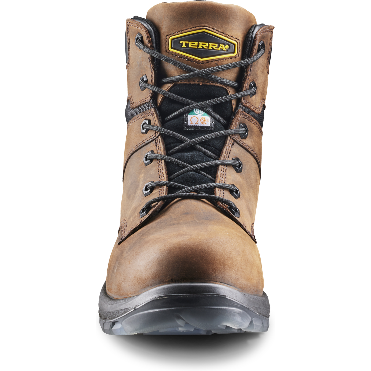 Terra Men's Byrne 6" Comp Toe WP Safety Work Boot- Brown- 839BDB - Overlook Boots