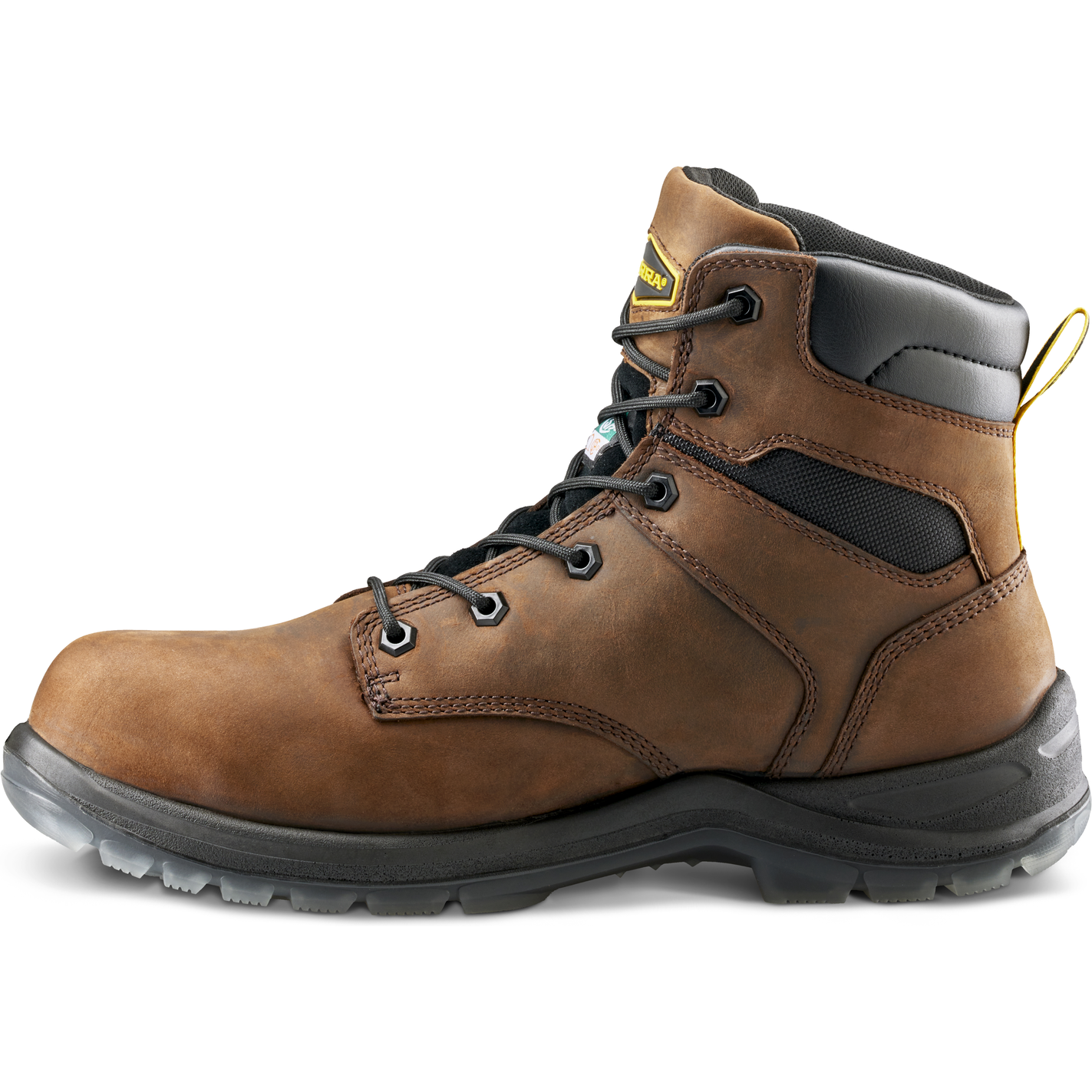 Terra Men's Byrne 6" Comp Toe WP Safety Work Boot- Brown- 839BDB - Overlook Boots