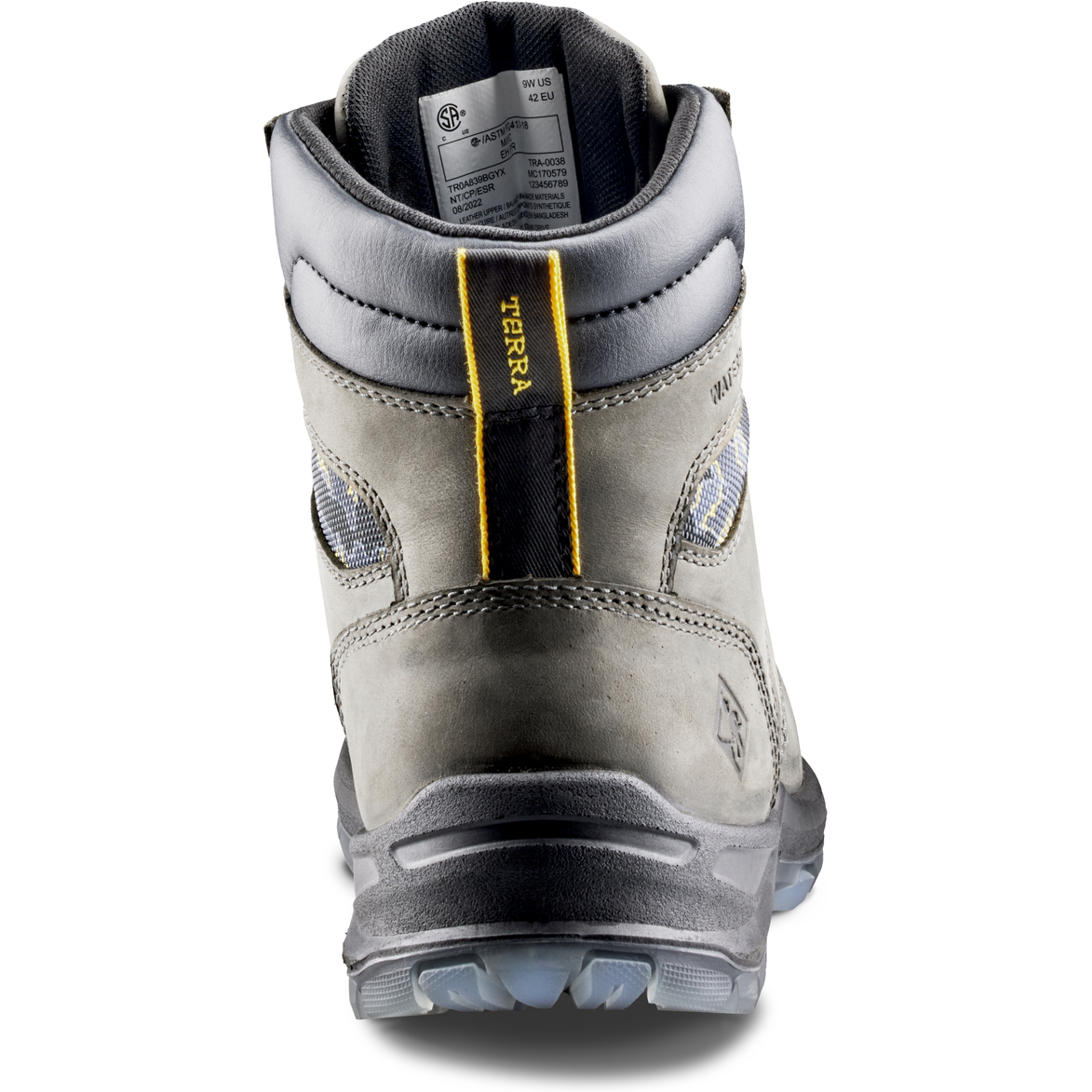 Terra Men's Byrne 6" Comp Toe WP Safety Work Boot- Gray- 839BGY - Overlook Boots