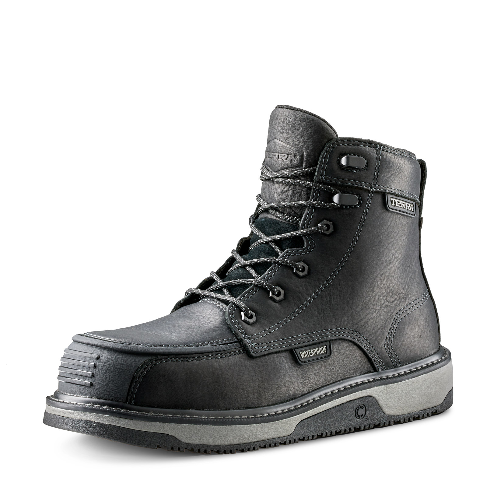 Terra Men's Ironstone 6" Comp Toe WP Safety Work Boot- Black- 839GBK - Overlook Boots