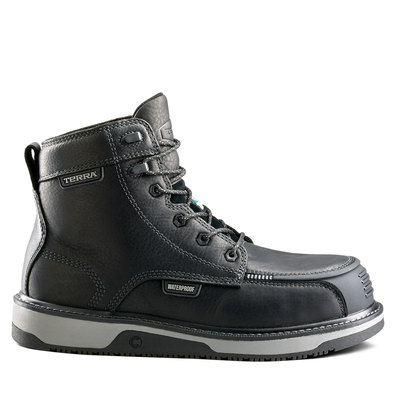 Terra Men's Ironstone 6" Comp Toe WP Safety Work Boot- Black- 839GBK - Overlook Boots