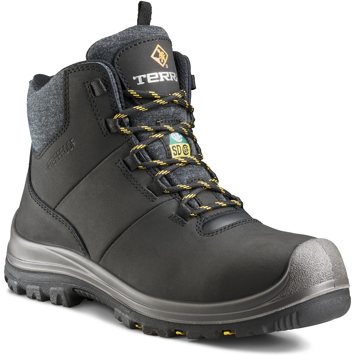 Terra Women's Findlay 6" Comp Toe Waterproof Comp Toe Work Boot- Black- 839LBK 5 / Medium / Black - Overlook Boots