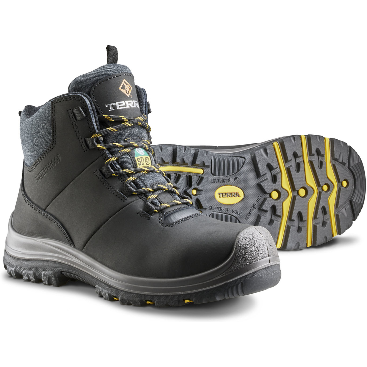 Terra Women's Findlay 6" Comp Toe Waterproof Comp Toe Work Boot- Black- 839LBK - Overlook Boots