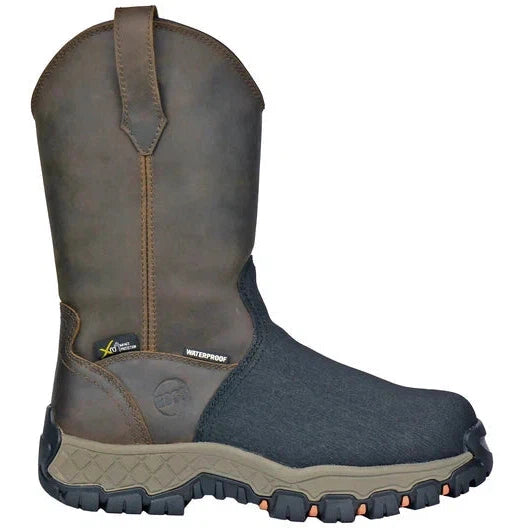 Hoss Men's Recon XRD 11" Composite Toe Met Guard Wellington Boot- Brown- 94031 - Overlook Boots