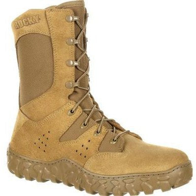 Rocky Men's S2V Predator 8" Soft Toe Tactical Military Boot- Brown- RKC072  - Overlook Boots