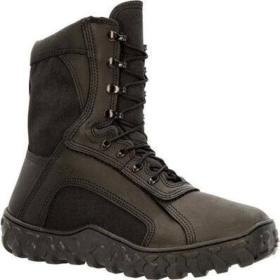 Rocky Men's S2V 8" Soft Toe WP 400G Ins USA Made Tactical Military Boot- RKC078 3 / Medium / Black - Overlook Boots