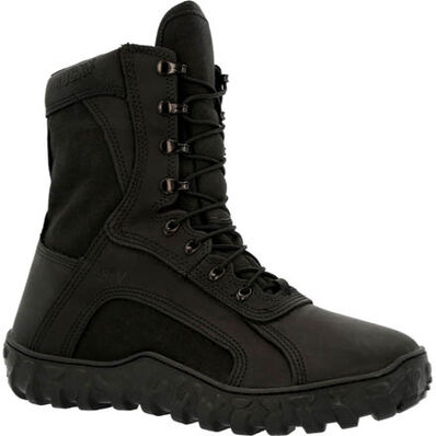 Rocky Men's S2V 8" Soft Toe WP 600G Ins USA Made Tactical Military Boot- RKC079 3 / Medium / Black - Overlook Boots