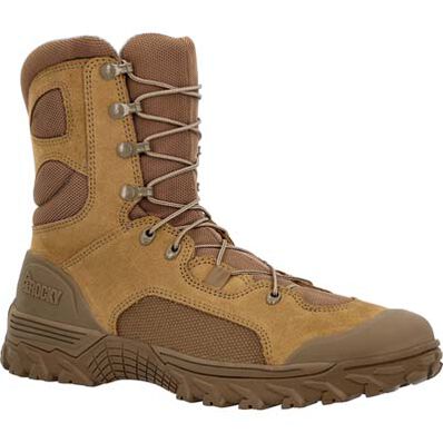 Rocky Men's Mountain Combat 8" Soft Toe Military Boot - Brown - RKC164 8 / Medium / Coyote Brown - Overlook Boots