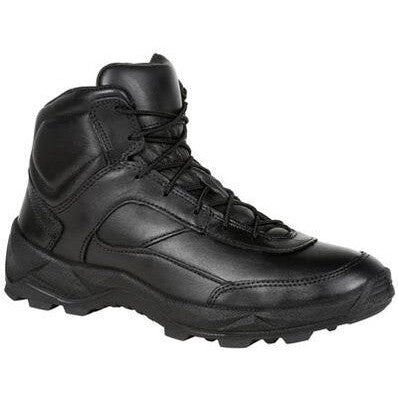 Rocky Men's Priority 5" Soft Toe Made in USA Duty Shoe- Black- RKD0043 7 / Medium / Black - Overlook Boots