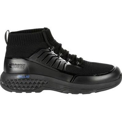 Rocky Men's Code Blue 5" Knit Slip Resist Public Service Boot -Black- RKD0053  - Overlook Boots