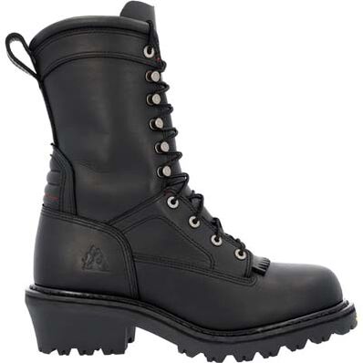 Rocky Men's Code Red HotShot 10" Soft Toe Logger Fire Boot- Black- RKD0119 - Overlook Boots