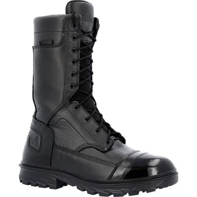 Rocky Men's Jump Pro 10" Soft Toe WP Public Service Duty Boot - Black - RKD0121 8 / Medium / Black - Overlook Boots