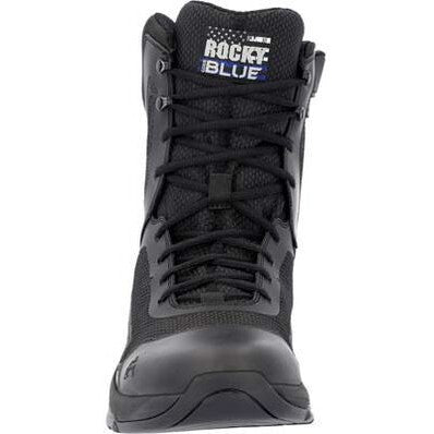 Rocky Men's Code Blue 8" Soft Toe Slip Resist Service Boot- Black- RKD0124 - Overlook Boots