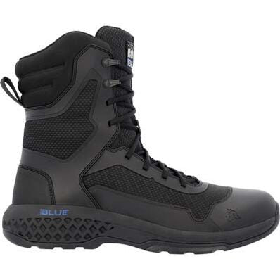 Rocky Men's Code Blue 8" Soft Toe Slip Resist Service Boot- Black- RKD0124 8 / Medium / Black - Overlook Boots