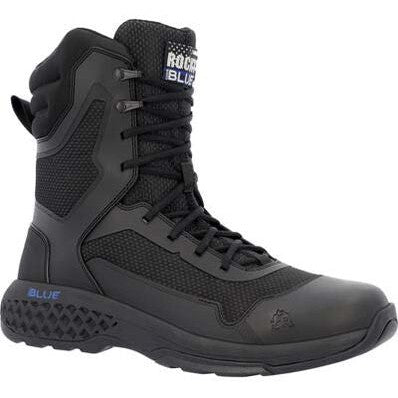 Rocky Men's Code Blue 8" Soft Toe Slip Resist Service Boot- Black- RKD0124 - Overlook Boots