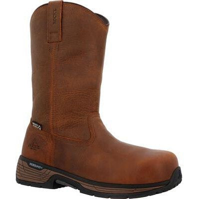 Rocky Men's Treadflex 11" Comp Toe WP Wellington Work Boot- Crazy Horse- RKK0469  - Overlook Boots