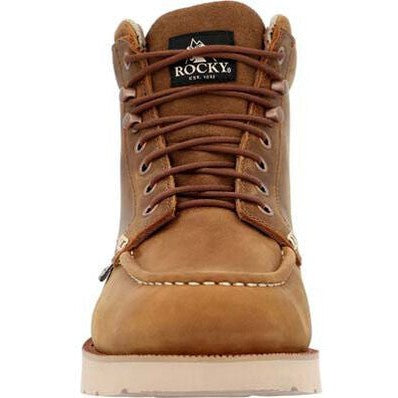 Rocky Men's Monocrepe Wedge 6" Soft Toe WP Work Boot -Horse- RKK0470  - Overlook Boots