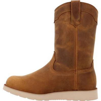 Rocky Men's Monocrepe Wedge 11" Soft Toe WP Work Boot- Crazy Horse- RKK0473  - Overlook Boots