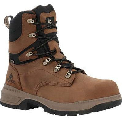 Rocky Men's Worksmart 8" Comp Toe WP Slip Resist Work Boot -Horse- RKK0482 7 / Medium / Crazy Horse - Overlook Boots