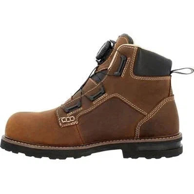 Rocky Men's Grindstone XTR BOA 6" Comp Toe WP Work Boot- Horse- RKK0493 - Overlook Boots