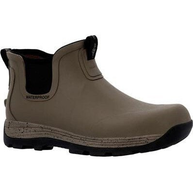 Rocky Men's Stryker Clay 5" Soft Toe WP Pull On Rubber Boot -Clay- RKS0619 7 / Medium / Grey - Overlook Boots