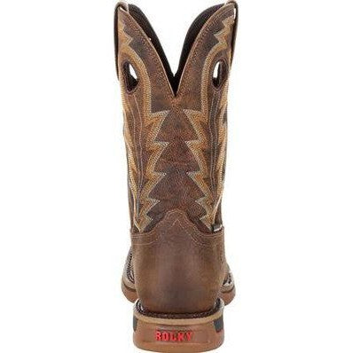 Rocky Men's Long Range 11" Square Toe WP Western Boot -Brown- RKW0278  - Overlook Boots