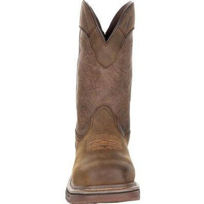 Rocky Men's TPU Heel 11" Square Toe WP Met Guard Western Boot -Brown- RKW0288  - Overlook Boots