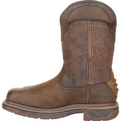 Rocky Men's TPU Heel 11" Square Toe WP Met Guard Western Boot -Brown- RKW0288  - Overlook Boots