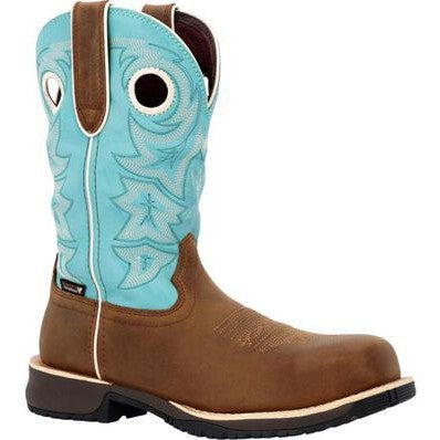 Rocky Women's Rosemary 11" Comp Toe WP Western Boot -Brown- RKW0412 6 / Medium / Brown - Overlook Boots