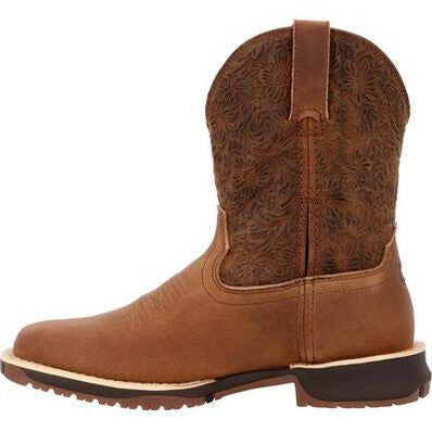 Rocky Women's Rosemary 9" Square Toe WP Western Boot -Cinnamon- RKW0413  - Overlook Boots