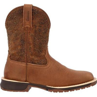 Rocky Women's Rosemary 9" Square Toe WP Western Boot -Cinnamon- RKW0413  - Overlook Boots
